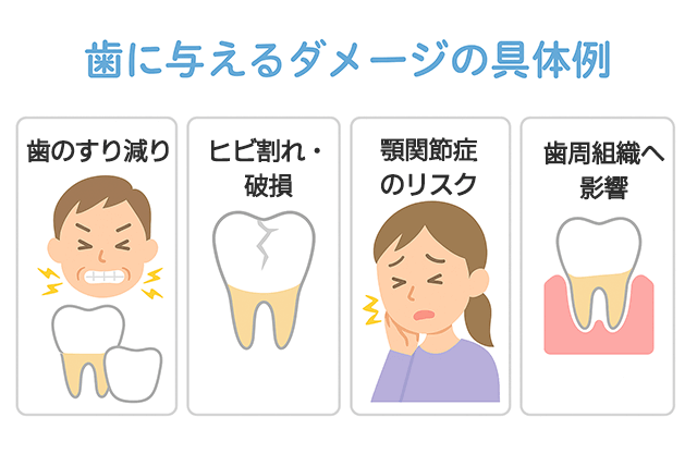 歯に与えるダメージの具体例
