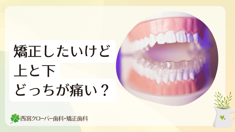 矯正したいけど上と下どっちが痛い?