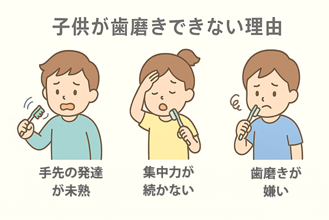 子供が歯磨き出来ない理由